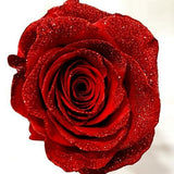 Red Roses with Red Glitter - Bulk